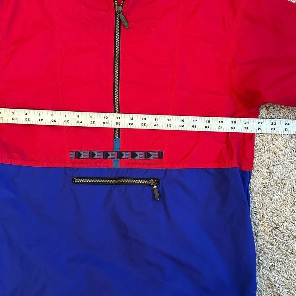 Vintage L.L. Bean Kid’s XL Red/Blue Tribal Design Zip Pullover Gorpcore Jacket